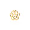 Acero Inoxidable Pulido Espejo Recorte Corazón Pata de Perro Pata de Gato Accesorios de Joyería DIY Lindo Simple Pata de Animal