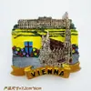 Imán de Refrigerador Cultural y Creativo de Resina Viena Austria Souvenir de Viaje Creativo Pegatina Magnética Manualidades Souvenir
