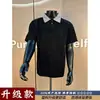 Camisa Polo de Manga Curta com Padrão Espinha de Peixe para Homens, Comércio Exterior Transfronteiriço, Camiseta de Verão de Alta Qualidade com Gola e Xadrez, Retro Americano de Meia Manga