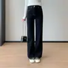 Piernas rectas~100% favorecedores de la figura, elasticidad en cuatro direcciones, hace que las piernas se vean más largas y delgadas, jeans acampanados de pierna recta ajustados para mujer, nuevo 26
