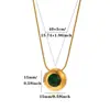 Nuevo Collar Geométrico Cuadrado de Acero Inoxidable para Mujer Moda Europea Americana Cadena para Clavícula de Circonita Cúbica de Color de Alta Gama Joyería al por Mayor