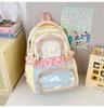 Mochila Escolar de PVC Translúcido para Niña, Casual, de Viaje, Versión Coreana, para Escuela Secundaria, Cumpleaños, Mochila Suave para Niña, Venta al por Mayor