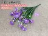 Flor Artificial de Lirio Individual Flor Artificial Arreglo Floral Pequeño Flor Seca Flor de Seda Floral Plástico Flor de Mesa para Sala de Estar Exhibición