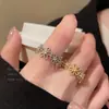 Anillo Retro de Flor de Encaje Hueco para Mujer, Lujo Ligero, Diseño de Nicho de Alta Gama, Anillo para Dedo Índice, Anillo de Moda y Versátil