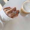 Plata Esterlina 925 Vintage Anillo de Cruz Grueso Multicapa Antiguo Anillo para Dedo Anillo de Cola Simple Combinable para Hombres y Mujeres