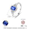 Anillo PAG & MAG Caibao de Plata 925 Joyería de Mano Anillo de Zafiro Sintético Moda Europea y Americana Joyería de Comercio Exterior Transfronterizo