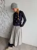Ropa casual de otoño con un toque elegante: Camiseta de manga larga raglán con lunares en colores contrastantes y cuello redondo, estilo Harajuku, ajuste holgado, para mujer, venta al por mayor