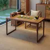 Mesa de Té Pequeña para Balcón de Madera Maciza Juego de Mesa y Sillas de Té Pequeñas de Madera Maciza Estilo Chino Nuevo Mesa para Preparar Té para Sala de Estar Oficina Uso Doméstico