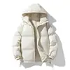 Chaqueta de plumón y algodón para pareja para hombre, abrigo acolchado casual versátil con capucha para invierno, abrigo de algodón grueso y cálido para hombre