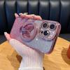 Adecuado para Iphone17 Diamante de Imitación Brillo Mariposa Soporte Funda para Teléfono Móvil Magnética Apple 16Pro Cubierta Protectora Anticaídas I15