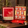 Caja de Regalo para Pasteles de Luna del Festival del Medio Otoño 2026 Caja de Embalaje de Lujo de 6/8 Piezas Caja Vacía de Regalo con Tacto Premium para Pasteles de Luna Horneados en Stock