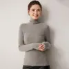 Suéter de cachemira para mujer, 100% cachemira pura, prenda de alta calidad, cuello alto, corte ajustado, suéter de punto, top base ajustado