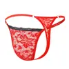 Preço de Fábrica Atacado Masculino Fivela Ajustável Renda Floral Sexy Simples Respirável T-Back Cueca G40
