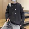 Cárdigan de punto holgado para hombre, estilo coreano, diseño de nicho, para otoño e invierno, con botones sueltos estilo americano