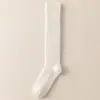 Meias de Lã com Pontos Duplos para Mulheres no Outono e Inverno Meias Longas com Forro de Lã Jk Cor Pura Versáteis Meias Quentes de Outono e Inverno para Mulheres
