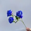 Flor de simulação três cabeças pintura a óleo rosa concubina rosa rosa Austin decoração de estrada de casamento casa adereços de fotografia