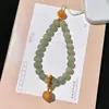 Lanyard para Teléfono de Raíz de Bodhi Natural con Colgante de Cuentas, Exquisito y de Alta Gama, Accesorio de Muñeca de Estilo Artístico y Sencillo para Hombres y Mujeres