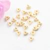 Cuentas sueltas triangulares de oro de 14 quilates, accesorios espaciadores hechos a mano para pulsera, cuentas espaciadoras de plata rota, varios pares