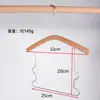 Cabides Infantis de Madeira Maciça, Cabides de Barra para Roupas Infantis de Madeira de Faia, Cabides de Madeira com Presilhas Redondas Antiderrapantes e Sem Marcas para Calças, Varal de Roupa