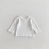 Ins Otoño Bebé Niña Bebé Cuello de Muñeca Camiseta Base Recién Nacido Camiseta Rota Top Camiseta Base Joker