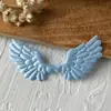 Cuero PU Felpa Grabado Alas de Murciélago Diablo Material Hecho a Mano DIY Decoración Lolita Accesorios de Abanico de Soporte
