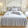 Saia de Cama de Renda Peça Única Colcha Comércio Exterior Transfronteiriço Amazon Estilo Princesa com Babado Capa de Travesseiro Universal Quatro Estações Capa de Travesseiro