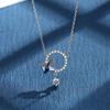 Collar de Cristal Austriaco Flor de Mariposa para Mujer Plata Esterlina S925 Lujo Ligero Diamante Colgante Pulsera Aretes Juego de Joyería