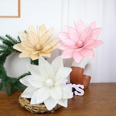 Novas flores de imitação de Natal transfronteiriças, decoração para casa, adereços de casamento, flores de seda coloridas, adereços de imitação de flores
