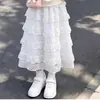 2026 Conjunto Versátil de Top de Retazos a Cuadros con Solapa y Falda de Encaje de Color Sólido Estilo Preppy para Chicas