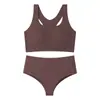 Conjunto de Sujetador sin Costuras de Seda de Hielo Estilo Europeo y Americano Transfronterizo, Sujetador Deportivo para Mujer Sexy Push-Up Estilo Camiseta sin Mangas con Espalda Cruzada