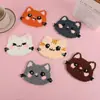 2026DIY Regalo Hecho a Mano Posavasos para Té Posavasos de Aguja Perforada Manualidad de Aguja Perforada con Hilo de Gato