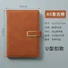 Cuaderno A5 Logo Personalizado Cuaderno Engrosado con Hebilla Reunión de Negocios Cuaderno A5 Bloc de Notas de Cuero Suave Venta al por Mayor