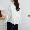 [Especial] 100kg Nova Blusa Elegante de Outono Antecipado com Decote V, Cintura Marcada e Mangas Longas para Meninas Curvilíneas, Blusa Estilosa para o Trabalho 1060