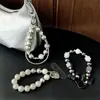Correa creativa para teléfono con cuentas en forma de corazón, cadena para funda de teléfono DIY, colgante de corazón con cuentas hecho a mano, accesorio decorativo