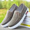 Nova moda estilo coreano primavera e outono meia-idade e idosos sapatos casuais para estudantes homens sapatos individuais velhos sapatos de pano de Pequim Canvas Slip-on