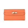 2024 Nueva Moda de Verano Clutch de Mujer de Color Puro con Textura de Guijarros Estilo Europeo y Americano Ranuras Multitarjeta Cierre Largo para Dinero