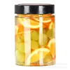 Frasco de Vidrio Sellado para Almacenamiento al por Mayor Miel Cereales Botella Redonda de Vidrio Frasco de Vidrio para Almacenamiento Botella para Pepinillos Botella para Salsa Picante
