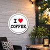 Set de Colgantes Sencillos en Forma de Corazón en Inglés Personalizado 20/30cm Adorno de Decoración para Colgar en la Pared Cuerda de Cáñamo Pintura de Placa de Estaño