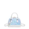 Bolso cruzado, de un solo hombro, lindo diseño de lentejuelas, bolso de moda con forma de concha, versátil, minibolso de mano, bolso de mano para mujer