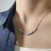 Colar Cubo Mini com Toque de Luxo, Luxo Leve, Design Simples, Corrente para Clavícula Tijolo de Ouro Imitação, Novo Modelo para 2026