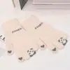 Nuevos guantes de invierno más terciopelo acolchado pantalla táctil guantes cálidos al por mayor guantes de peluche de panda tejidos para mujer lindos