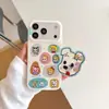 Estojo de Celular Fofo Estilo Japonês Harada Dog Stand Maçã 17Promax Adequado para 16Pro Camada Dupla 18pro