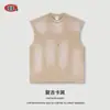 Ropa de Hombre 2025 Verano Marca de Moda Americana Chaleco Desgastado Retro Chaleco Corto Camiseta Deportiva sin Mangas para Hombre