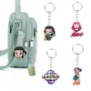 Llavero Colgante de Dibujos Animados de PVC, Colgante del Grupo Femenino de Demon Slayer, Accesorio, Regalo Pequeño