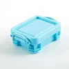Caja de Almacenamiento Doble Hebilla Estilo Japonés y Coreano Ultrapequeña Plana Caja de Almacenamiento Portátil para Cosméticos Medicamentos Artículos Pequeños Caja de Almacenamiento de Escritorio