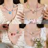 Paraíso de dulces para el verano gotas collar de cuentas de caramelo arcoíris femenino red caliente dulce cool cadena clavícula marea venta al por mayor