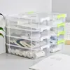 Caja de almacenamiento portátil de escritorio para estudiantes, transparente, compartimentada, apilable, para accesorios para el cabello, joyero, estante de almacenamiento, caja de almacenamiento