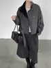 Abrigo de Lana Taoguan con Cuello Mao Simple y Botones de Rana 26 Otoño Invierno Diseño Femenino Chaqueta Corta Adelgazante T5303