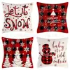 Fundas de almohada serie navideña con varios diseños navideños, fundas para cojines de sofá, decoraciones festivas, regalos para el hogar, transfronterizo