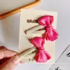 Grampo de Cabelo Infantil com Laço de Veludo Grampo para Franja de Menina Fofa Grampo para Cabelo de Bebê Clipes BB para Cabelo de Bebê Acessório de Cabeça